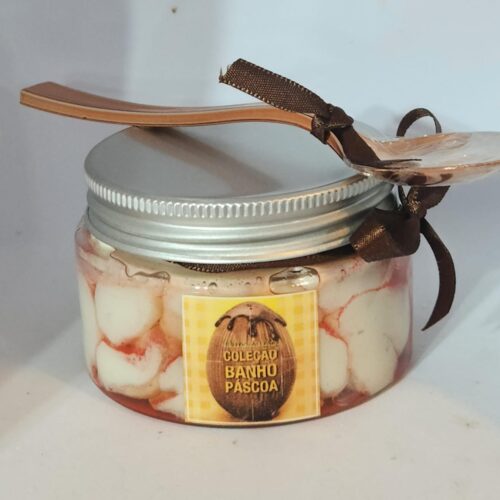 MSP 014 - SABONETE DE COLHER DE MOUSSE DE CHOCOLATE BRANCO COM MORANGO E CHANTILLY